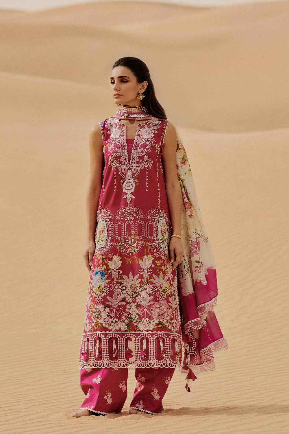 Saira Rizwan | Luxury Lawn 26 | ZUMAR-SRL26-02 - Dress - available at Maria Faisal in UK and USA.