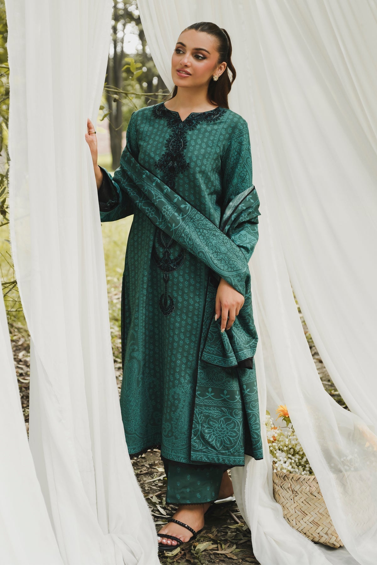 Xenia Formals | Autumn Refresh | ALINA - B - is Teal Green dress from Xenia Formals - Ladies Clothes - Maria Faisal