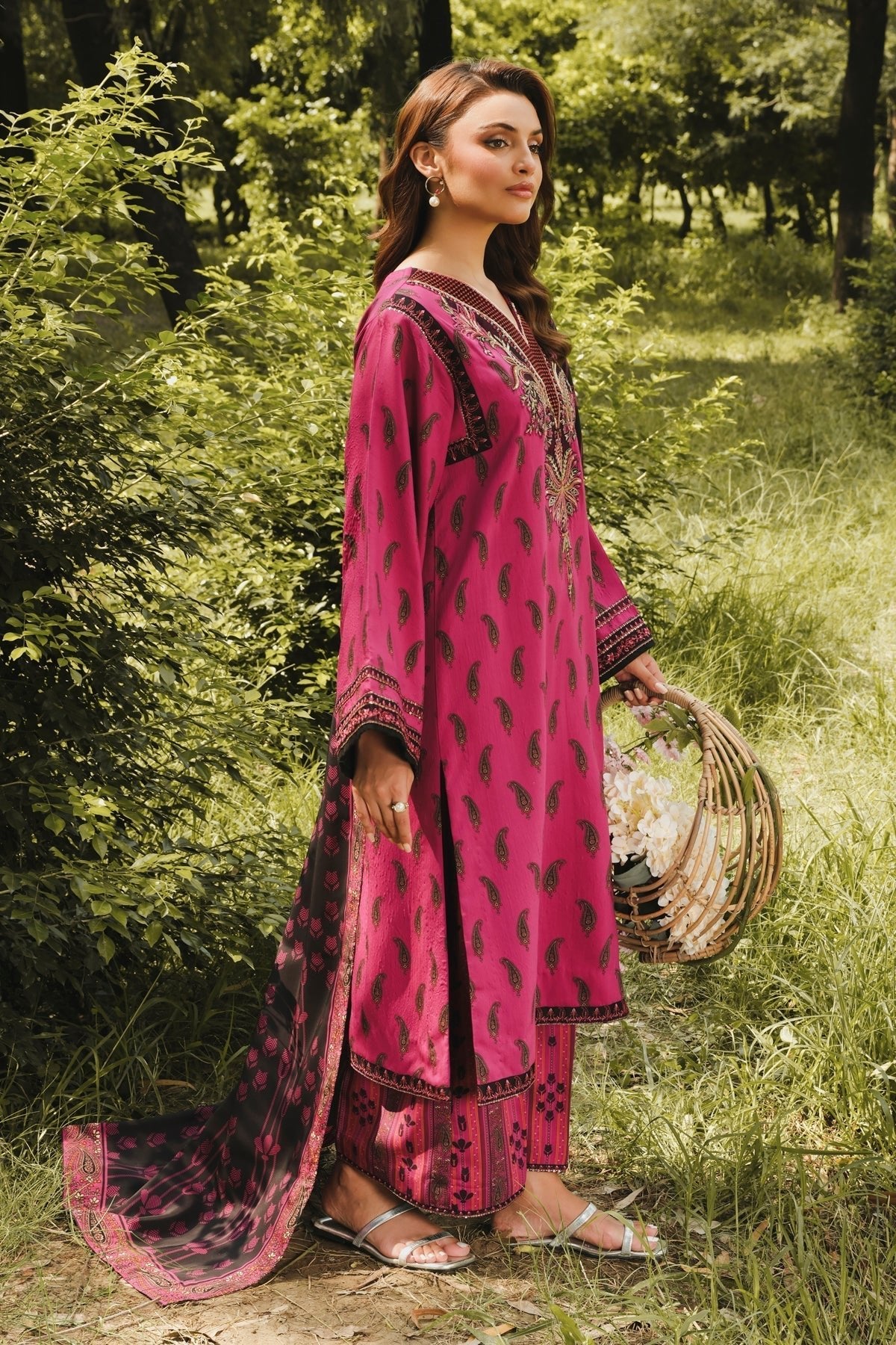 Xenia Formals | Autumn Refresh | CERVIA - is Dark Pink dress from Xenia Formals - Ladies Clothes - Maria Faisal