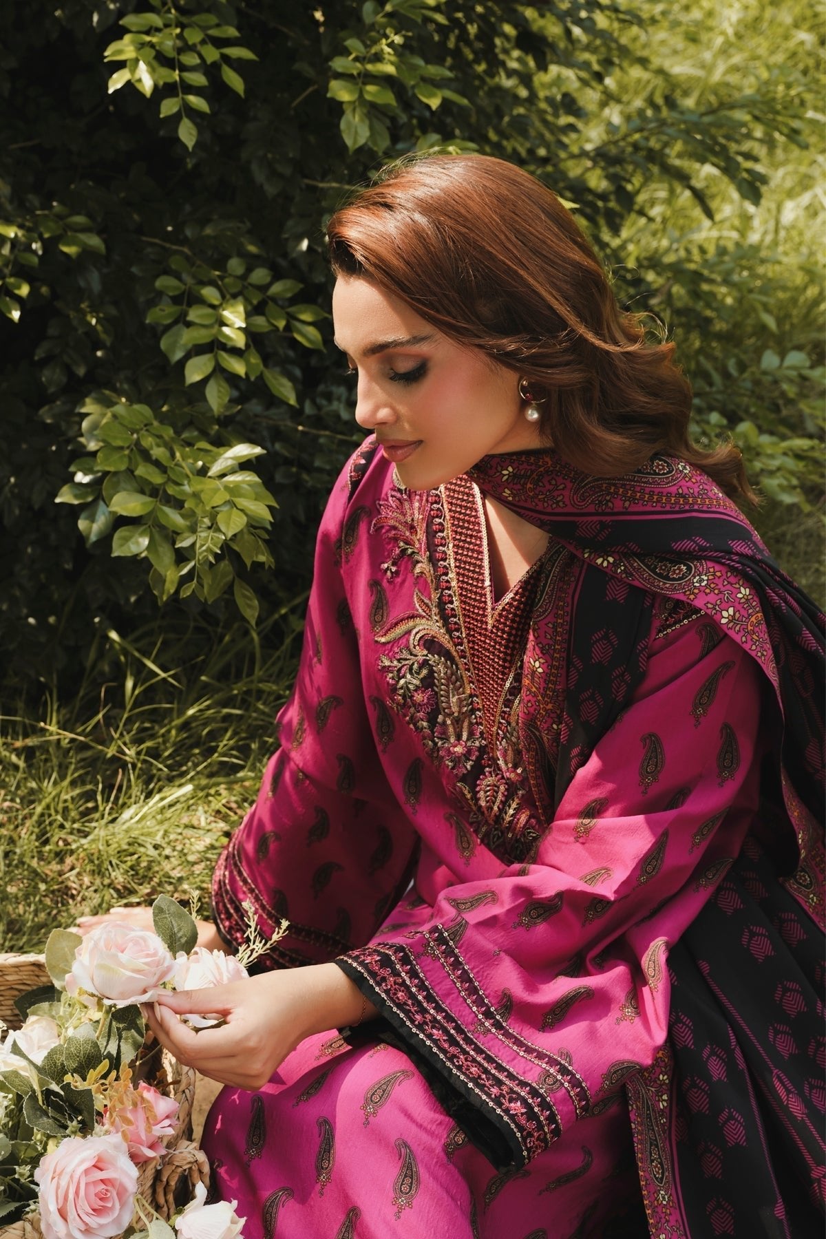 Xenia Formals | Autumn Refresh | CERVIA - is Dark Pink dress from Xenia Formals - Ladies Clothes - Maria Faisal