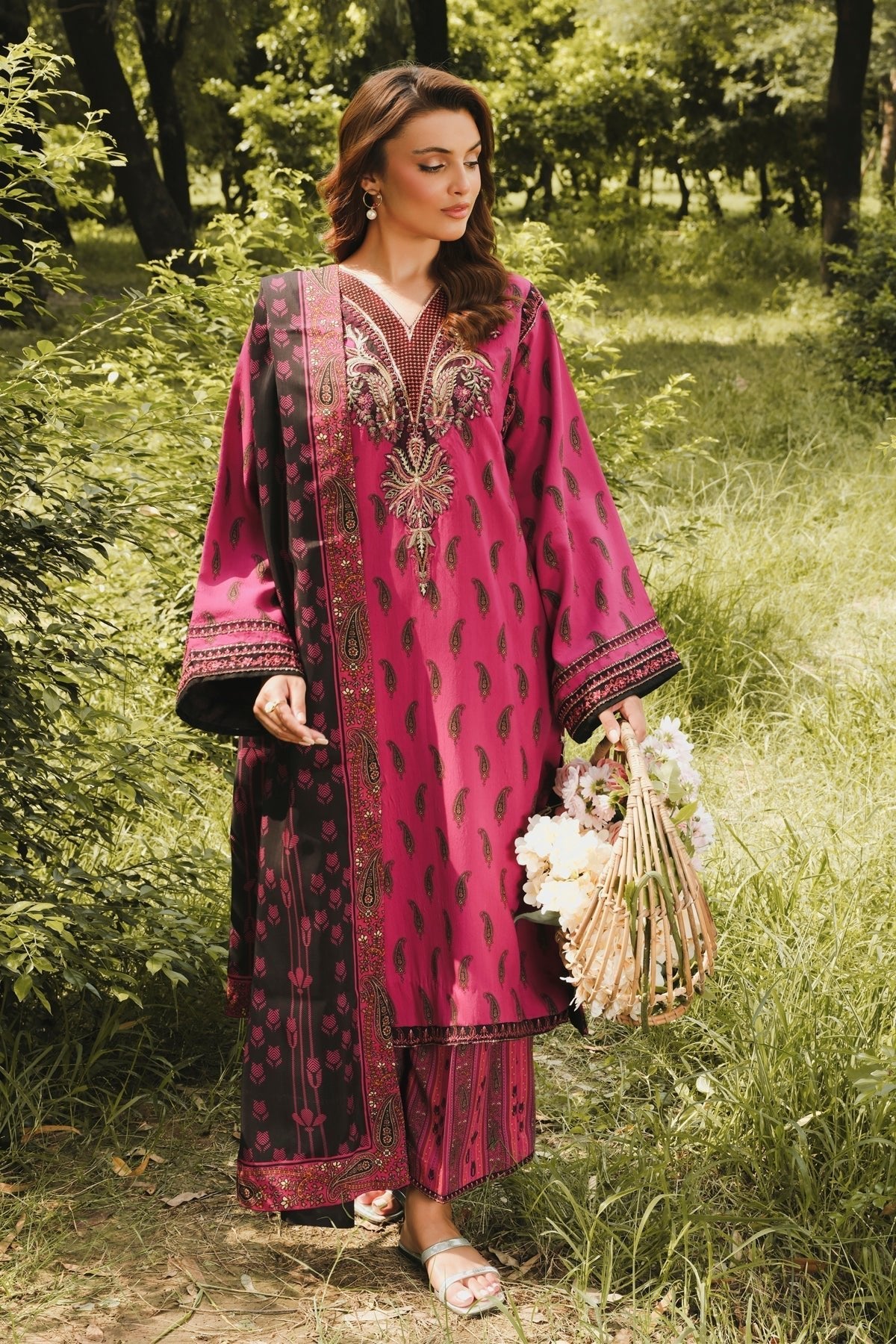 Xenia Formals | Autumn Refresh | CERVIA - is Dark Pink dress from Xenia Formals - Ladies Clothes - Maria Faisal