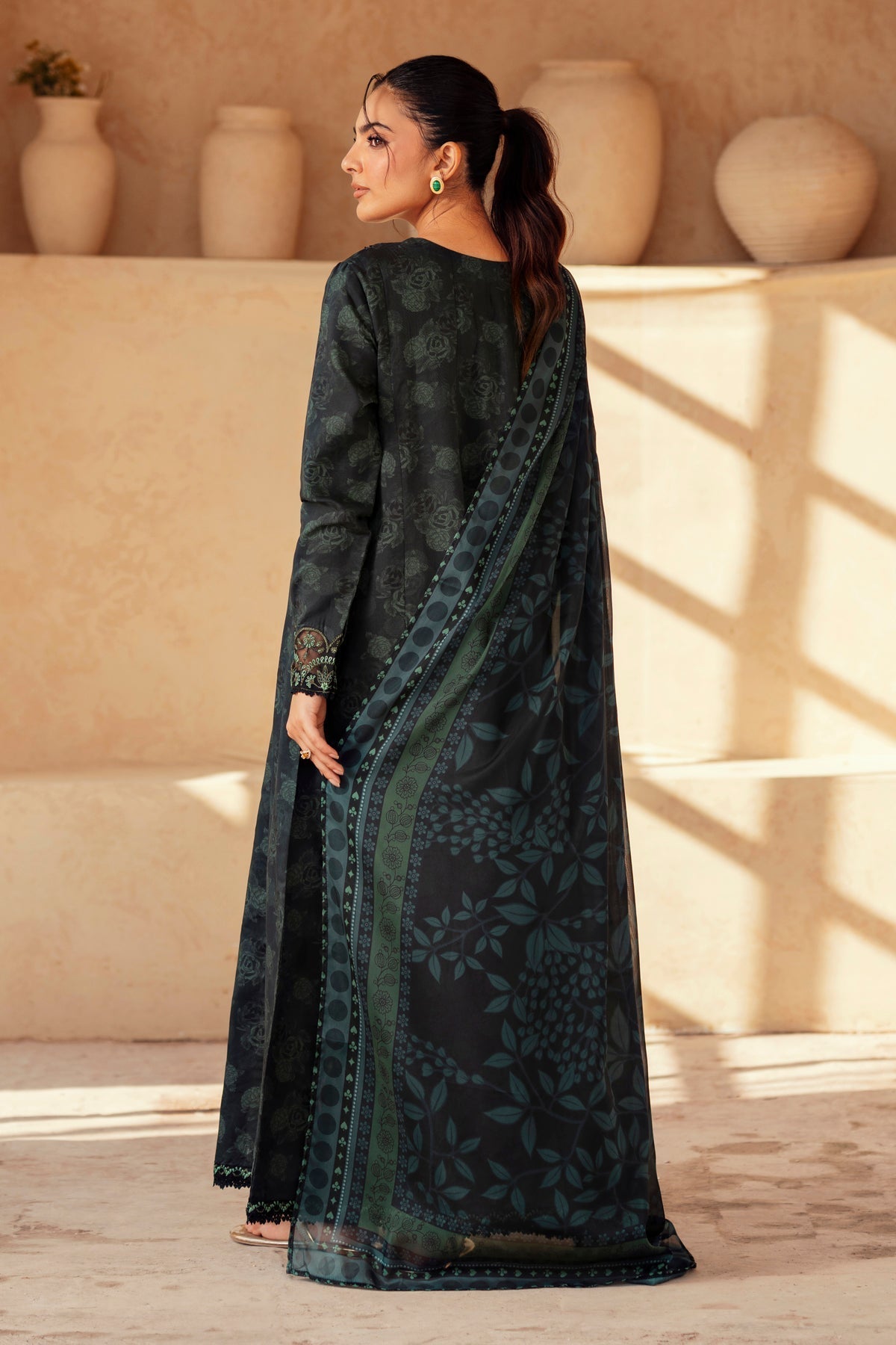 Xenia Formals | Autumn Refresh | EMBER - is Bottle Green dress from Xenia Formals - Ladies Clothes - Maria Faisal