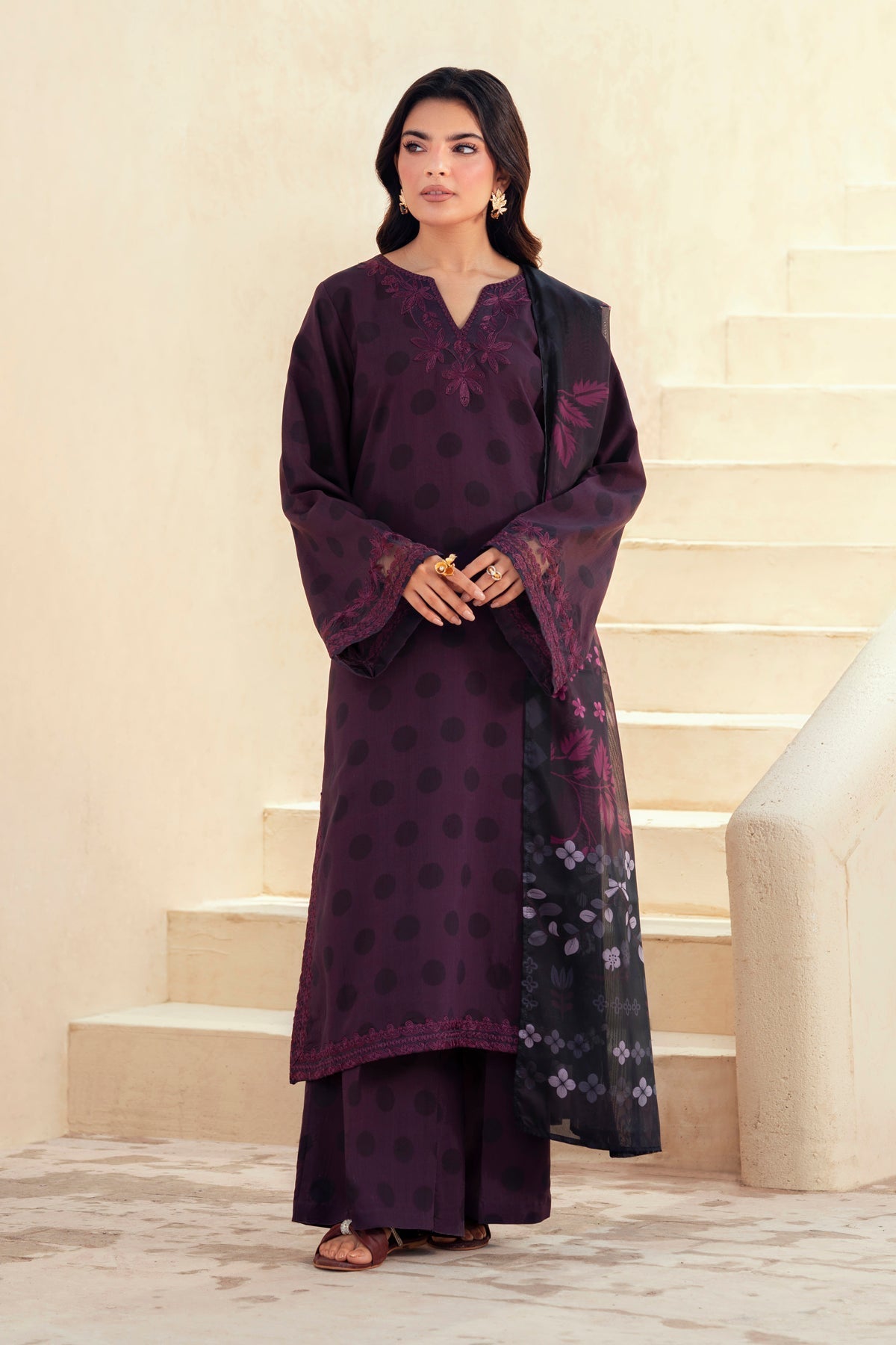 Xenia Formals | Autumn Refresh | IRIS - is Deep Violet dress from Xenia Formals - Ladies Clothes - Maria Faisal