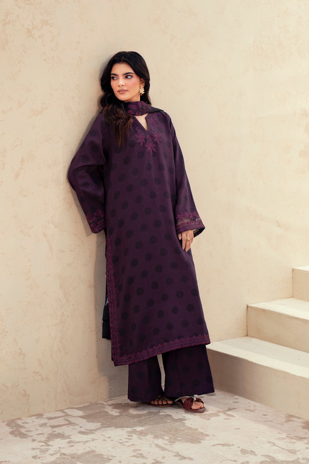 Xenia Formals | Autumn Refresh | IRIS - is Deep Violet dress from Xenia Formals - Ladies Clothes - Maria Faisal