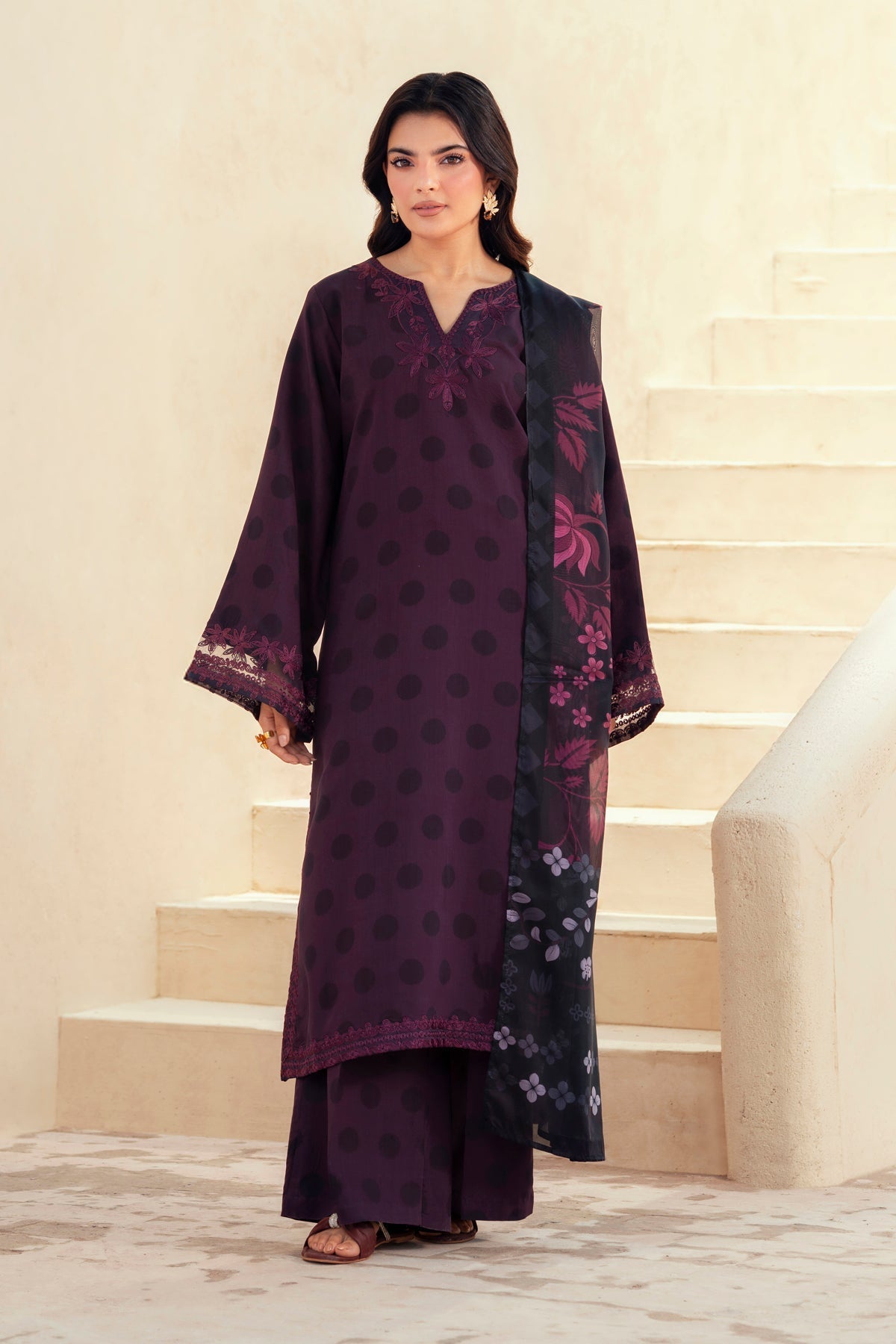 Xenia Formals | Autumn Refresh | IRIS - is Deep Violet dress from Xenia Formals - Ladies Clothes - Maria Faisal