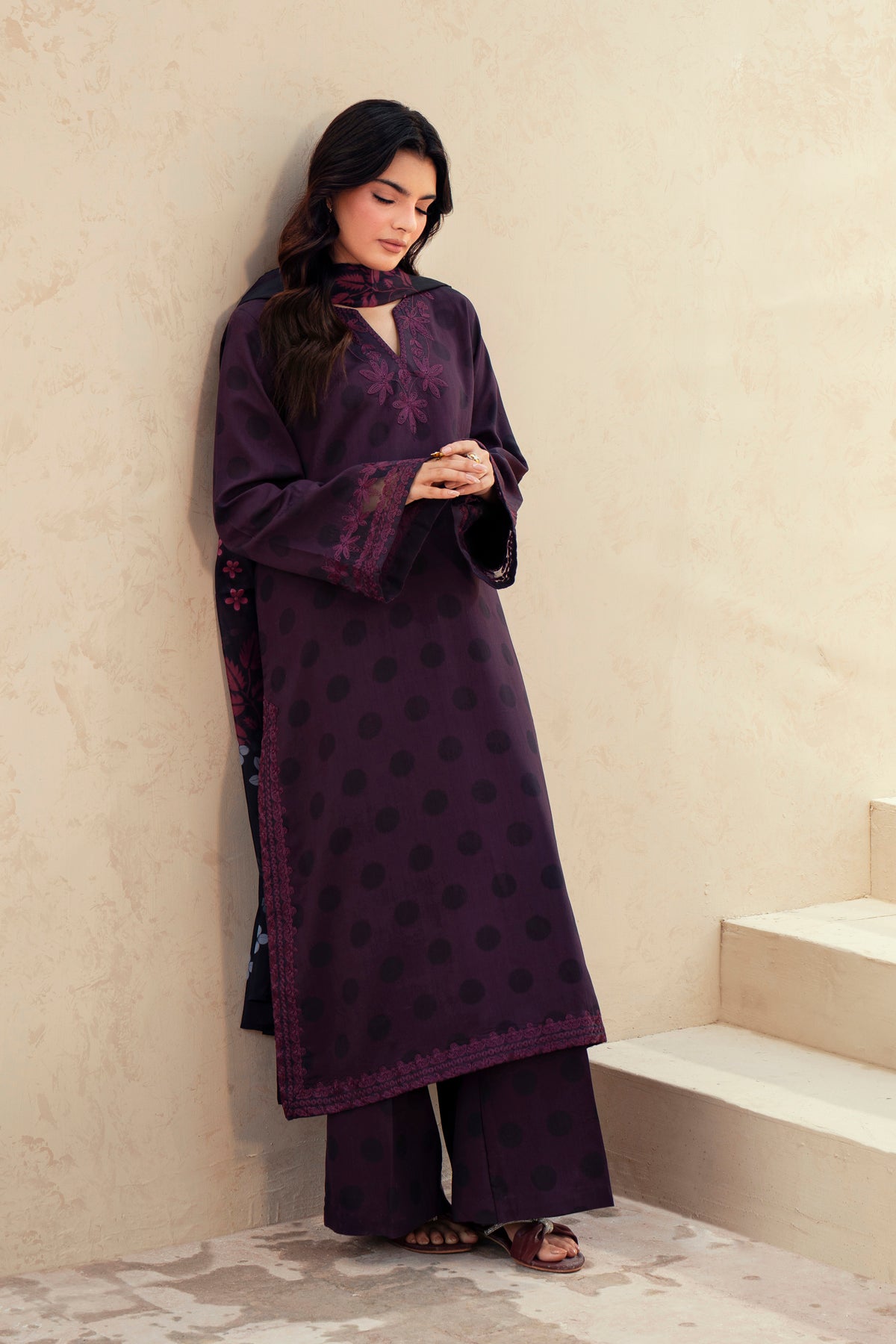 Xenia Formals | Autumn Refresh | IRIS - is Deep Violet dress from Xenia Formals - Ladies Clothes - Maria Faisal