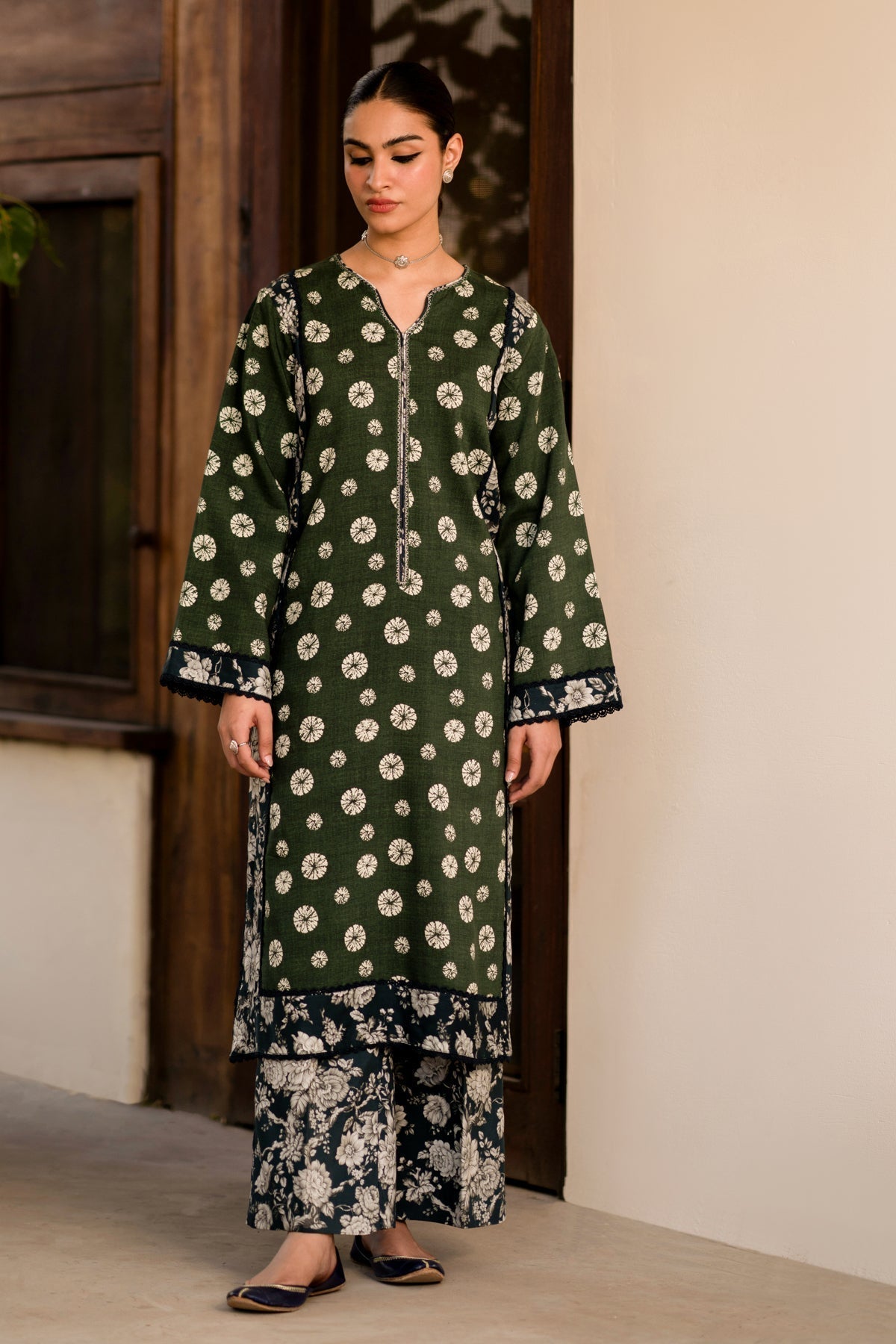 Xenia Formals | Autumn Refresh | IZZAH - is Deep Olive Green dress from Xenia Formals - Ladies Clothes - Maria Faisal