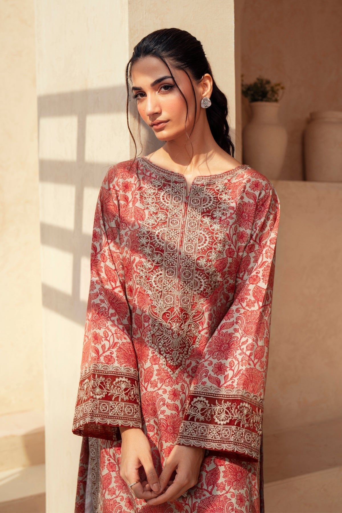 Xenia Formals | Autumn Refresh | LAPIS - is Rust dress from Xenia Formals - Ladies Clothes - Maria Faisal