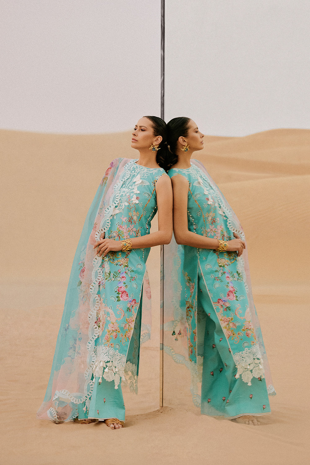 Saira Rizwan | Luxury Lawn 26 | MEHRSA-SRL26-03 - Dress - available at Maria Faisal in UK and USA.