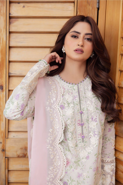 Zaha | Lawn 24 | LEYLA (ZL24-12 B) - Ladies Clothes - Maria Faisal