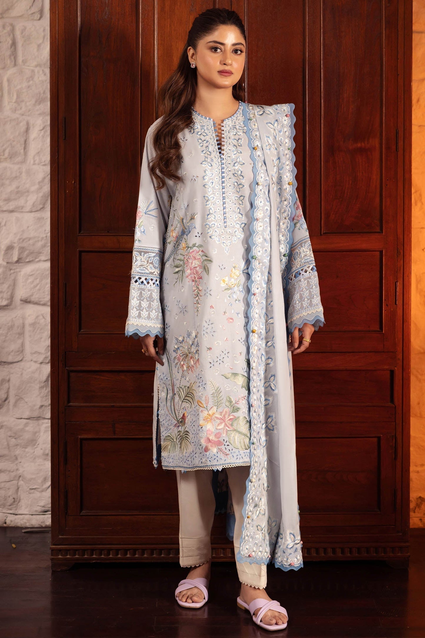 Zaha | Lawn 24 | ELA (ZL24-01 B) - Ladies Clothes - Maria Faisal