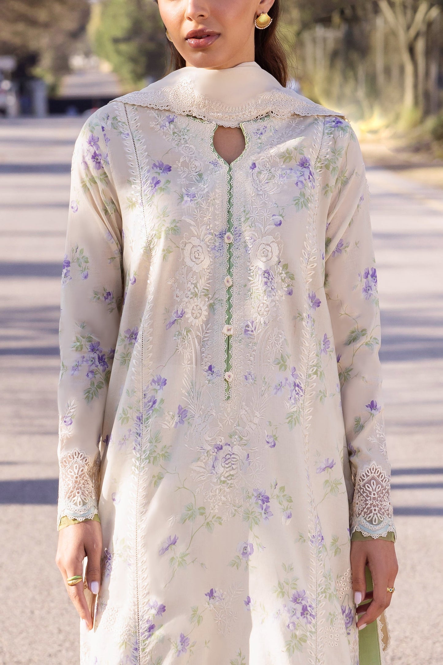 Zaha | Lawn 24 | ASEMA (ZL24-04 B) - Ladies Clothes - Maria Faisal