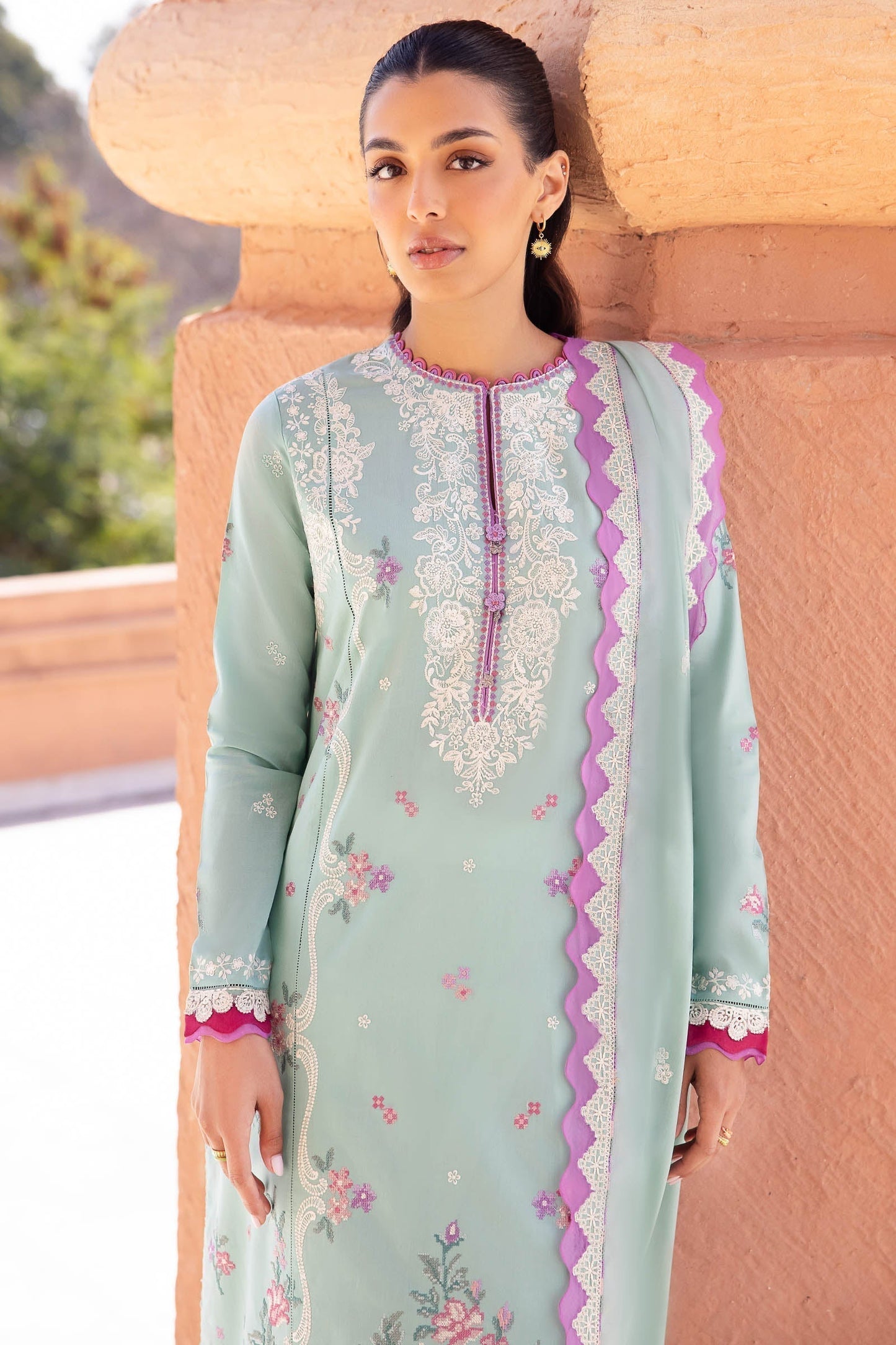 Zaha | Lawn 24 | LARMINA (ZL24-02 A) - Ladies Clothes - Maria Faisal