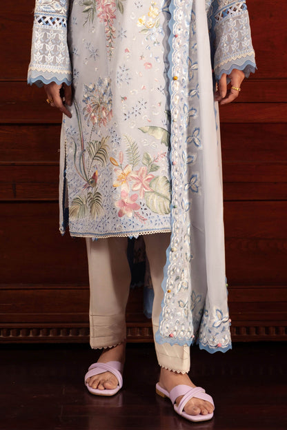 Zaha | Lawn 24 | ELA (ZL24-01 B) - Ladies Clothes - Maria Faisal