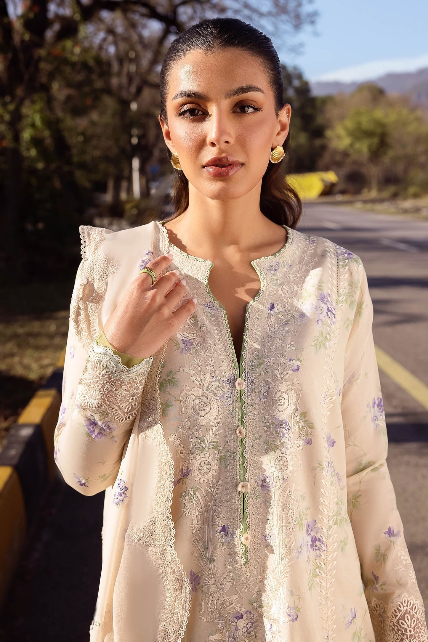 Zaha | Lawn 24 | ASEMA (ZL24-04 B) - Ladies Clothes - Maria Faisal