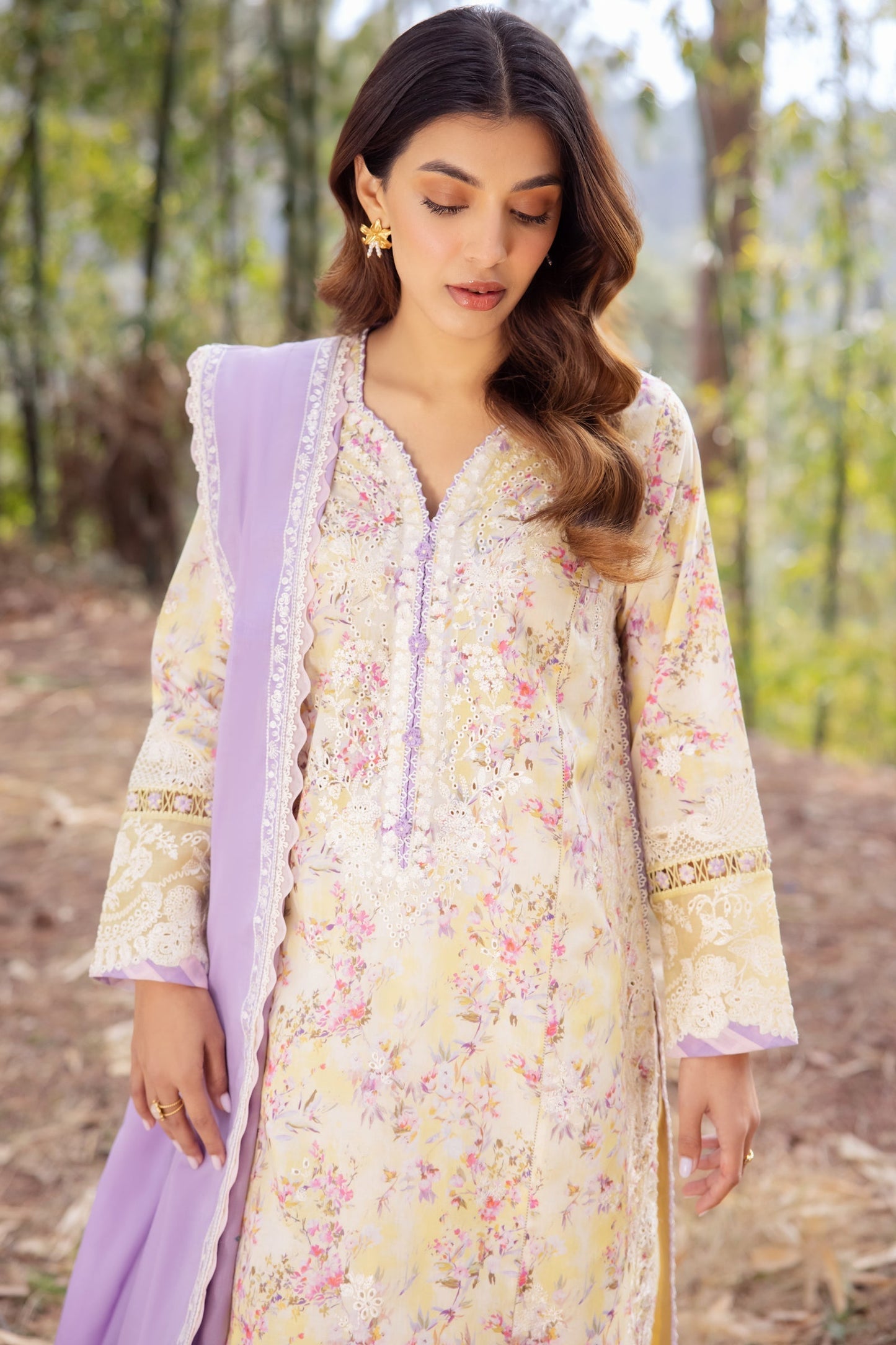 Zaha | Lawn 24 | SEZEM (ZL24-13 A) - Ladies Clothes - Maria Faisal