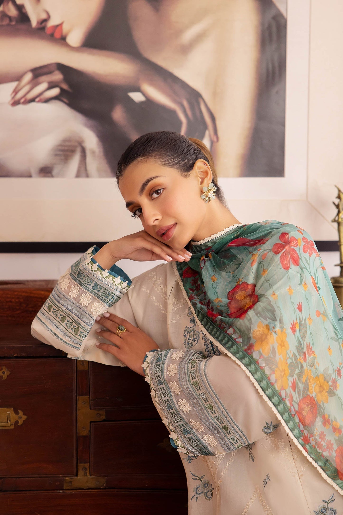 Zaha | Lawn 24 | EIRA (ZL24-05 A) - Ladies Clothes - Maria Faisal