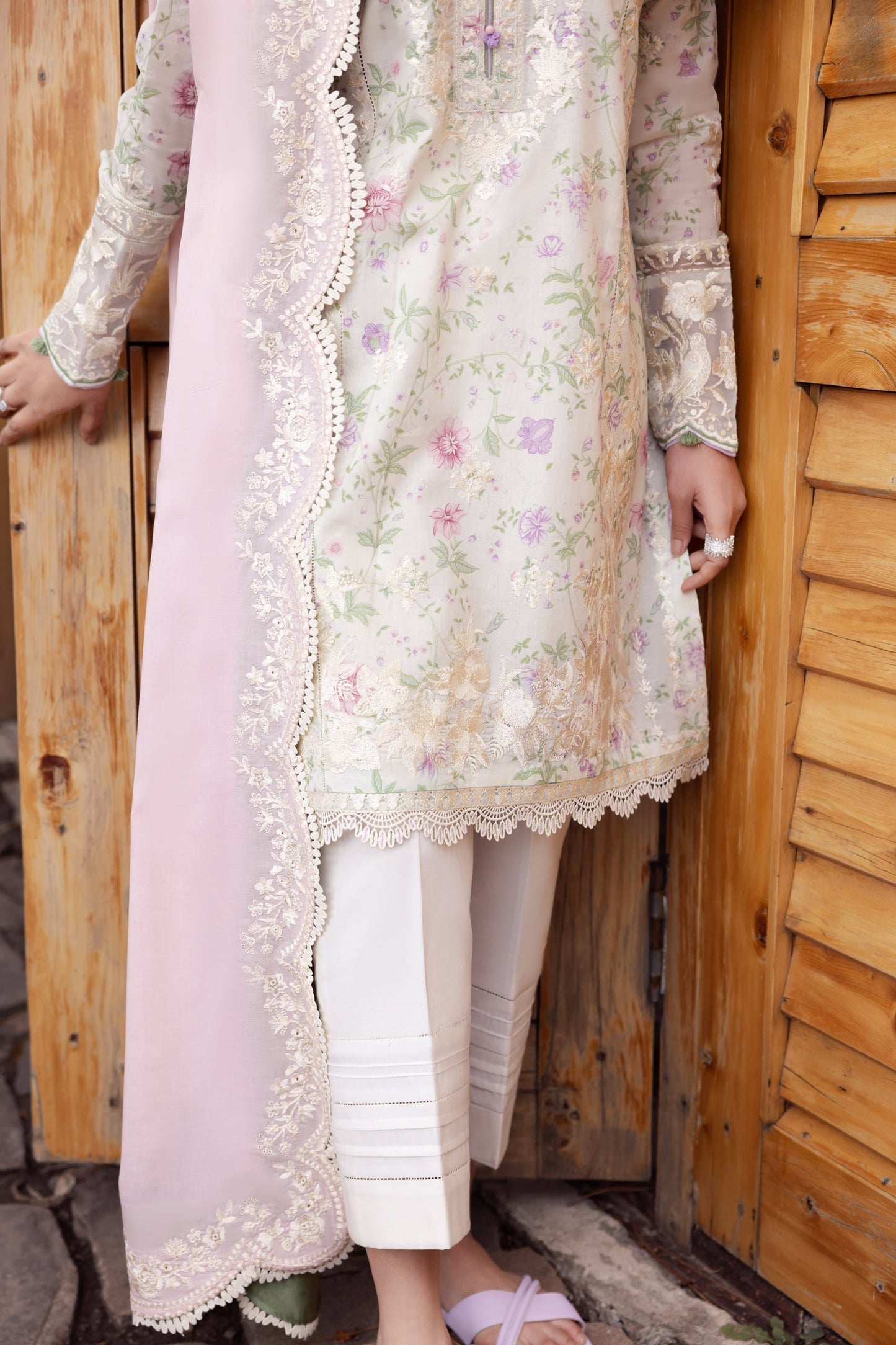Zaha | Lawn 24 | LEYLA (ZL24-12 B) - Ladies Clothes - Maria Faisal
