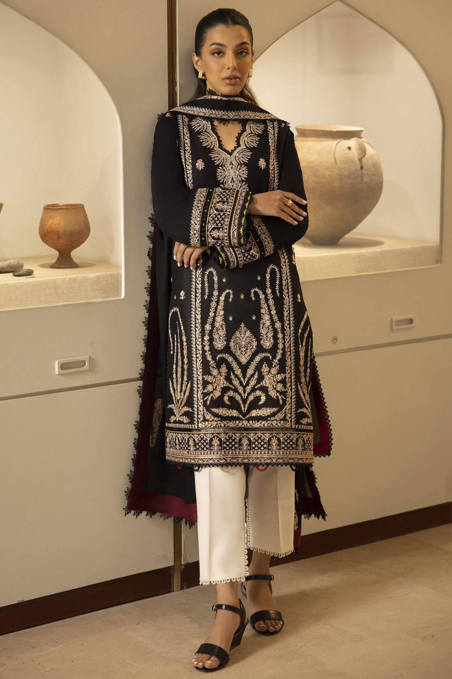 Zaha | Lawn 24 | ELANIA (ZL24-09 B) - Ladies Clothes - Maria Faisal