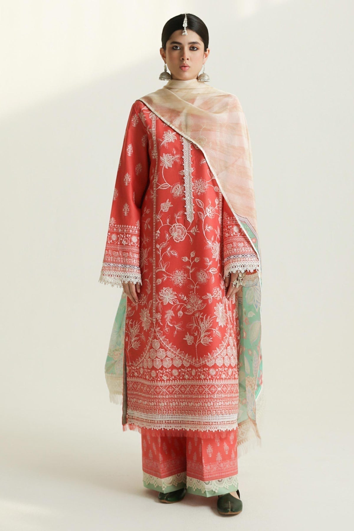 Zara Shahjahan | Luxury Lawn 24 | MAHI-1A - Ladies Clothes - Maria Faisal