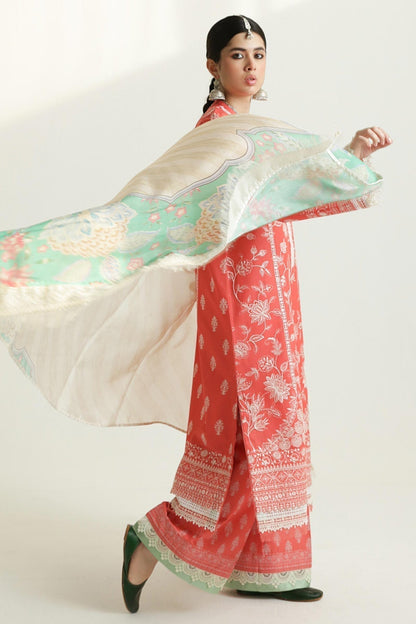 Zara Shahjahan | Luxury Lawn 24 | MAHI-1A - Ladies Clothes - Maria Faisal