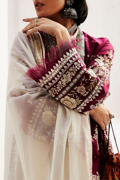 Zara Shahjahan | Luxury Lawn 24 | SIFFA-4A - Ladies Clothes - Maria Faisal