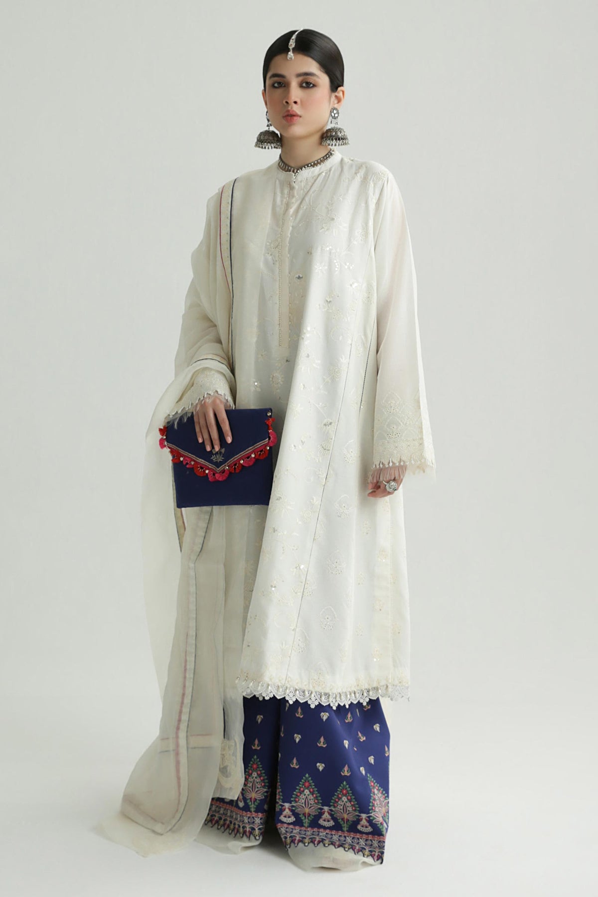 Zara Shahjahan | Luxury Lawn 24 | DEENA-12B - Ladies Clothes - Maria Faisal
