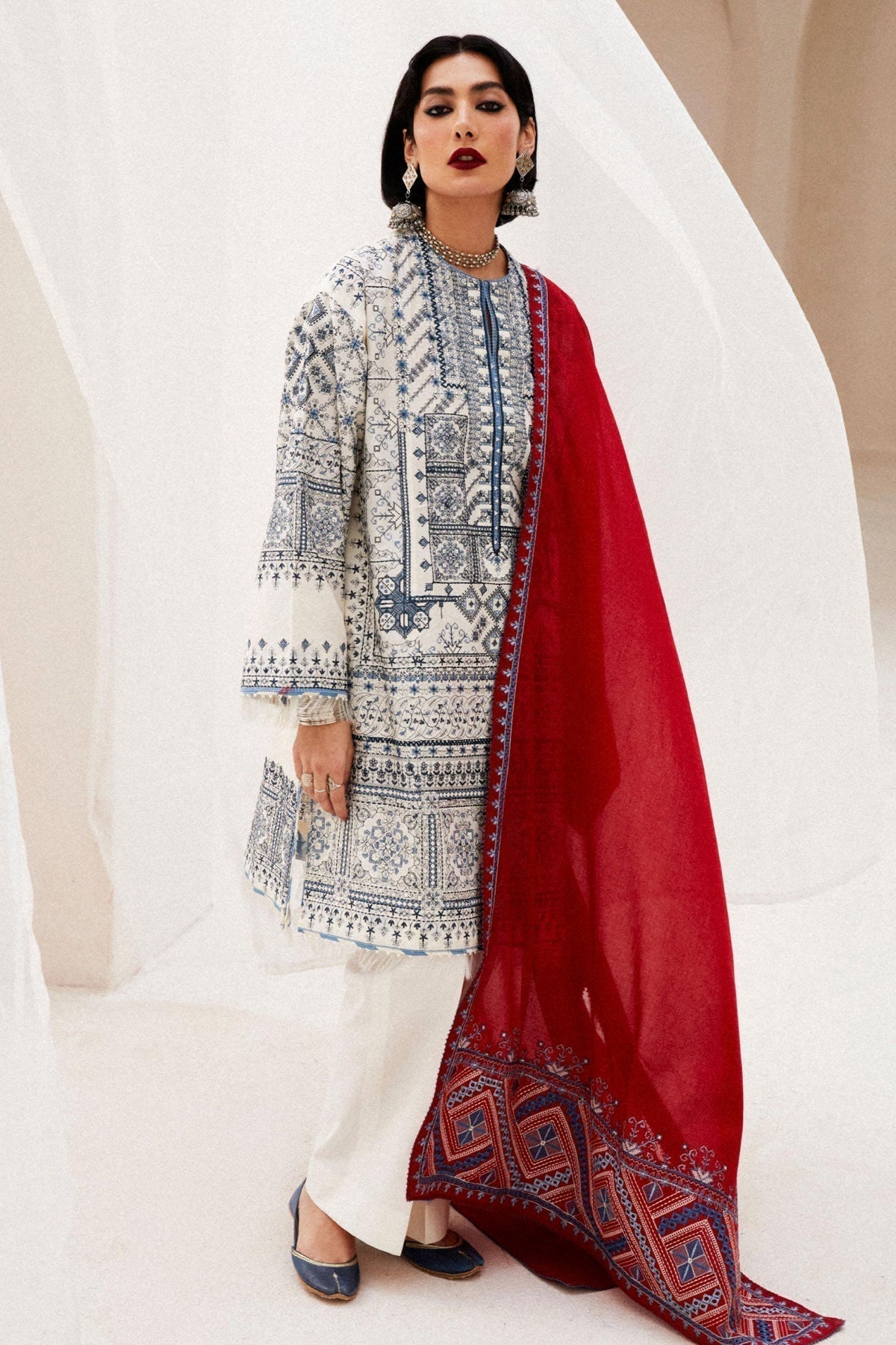 Zara Shahjahan | Luxury Lawn 24 | DIYA-2A - Ladies Clothes - Maria Faisal